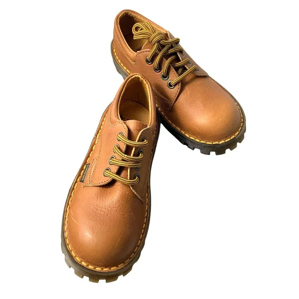 Y2K Dr‎ Martens Gibson Kids Made in England Brown Leather Oxfords